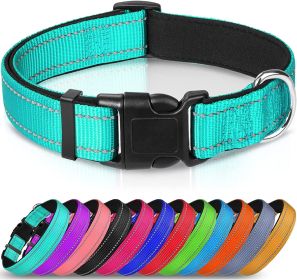 Reflective Dog Collar; Soft Neoprene Padded Breathable Nylon Pet Collar Adjustable for Medium Dogs (Color: black, size: X-Large (Pack of 1))