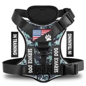 Reflective Breathable Solid Color Polyester Dog Strap (Option: Camouflage colour-XL)